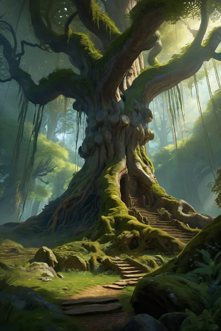 ancient forest with giant tree roots, sacred grove clearings where weeping willows bleed amber resin, the air heavy with singing spore rainfall that coats sunken oracle pools, cinematic view, epic sky, detailed, concept art, low angle, high detail, warm lighting, volumetric, godrays, vivid, beautiful, trending on artstation, by jordan grimmer, huge scene, grass, art greg rutkowski,
<lora:detailed_notrigger:0.7>, <lora:add-detail-xl:0.3>, oil painting art style from Renaissance period, masterful composition, Renaissance mood, renaissance oil painting, brush strokes, Baroque art style, dynamic composition, dramatic lighting, rich colors, intricate details, professional-grade execution, captures the grandeur and theatricality of the Baroque period