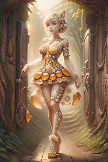 breathtaking 1girl, full shot, full body, <lora:ral-mushroomz:1> mushroomz <lora:citrine-style-darquelilly-v1:1> citrinegemstyle, masterpiece, award-winning, professional, highly detailed