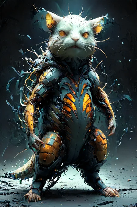 no time to explain that time traveling hamster mech , 8k, war zone, damage, melancholic, clean, minimalism, vector, glowing neon, stereoscopic, <lora:artfullyCHEERUP_SDXL_V1:0.6>, <lora:Neon_Cyberpunk_Impressionism_SDXL:0.5>, <lora:artfullyECHELIER_SDXL_V1:0.6>, <lora:Paul_Chadeisson:0.5>, <lora:artfullyHOLOGRAPH_SDXL_V1:0.4> arthlgm <lora:- SDXL - otclillsn_impossible_geo_V1.0:0.6> <lora:- SDXL - lentclr_effect_V1.0:0.7> <lora:Astig5:0.7> <lora:- SDXL - hevy_armored_mechvari_V1.5:.8> <lora:ral-rndrps-sdxl:0.8>