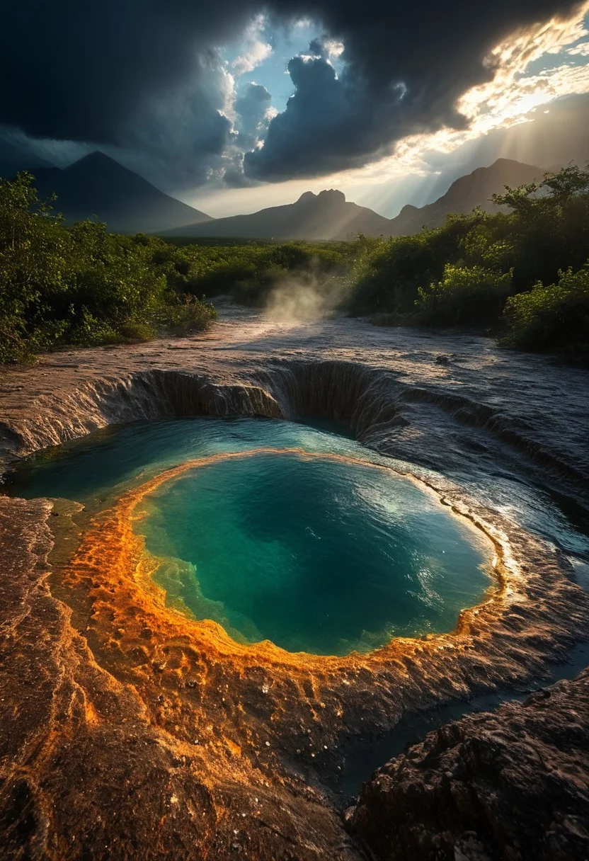 ultra HD, high quality, 4K, score_9, score_8_up, score_7_up, photo, extremely detailed, 8k, high quality, Source_photo, real photo, sharp, highly detailed and hyper realistic,masterpiece, masterpiece, best quality, vivid colors, high quality, RAW photo, (fantasy landscape:1.2),(surreal landscape:1), a mystical mountain summit, with shimmering crystals, an enchanting aura, Hailstorm Weather, Stratocumulus undulatus like sand dunes, Midnight sun polar circle effects, Monsoon season river floods, Cenote sinkhole pools, , , , Greg Rutkowski: (magical lighting), (smooth color transitions), (dynamic character details), (epic fantasy scenes) :cite[2], f/8, shutter speed 1/1000 sec, iso3200, white balance fluorescent, exposure compensation "-3.0 ev", shutter priority shooting mode, symmetry and balance, focus mode manual, partial metering, (masterpiece:1.4), (intricate details:1.4), (hyperrealistic:1.3),(painting:0.9),(ultra detailed:1.4), (8k resolution:1.3), (sharp focus), (dramatic perspective:1.1), (chromatic aberration:0.3), (film grain:0.2),, hyper-detailed realism, 8k quality, masterpiece clarity, spatial composition, subtle interplay of shadows and luminous highlights, epic landscape, colorful scenery,
, detailmaximizer, midjourneyv6.1,