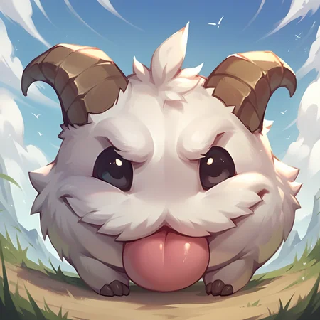 score_9, score_8_up, score_7_up, score_6_up, p0r0, no humans, animal focus, horns, <lora:Poro_v1:0.9>, full body, looking at viewer, animal, chibi,