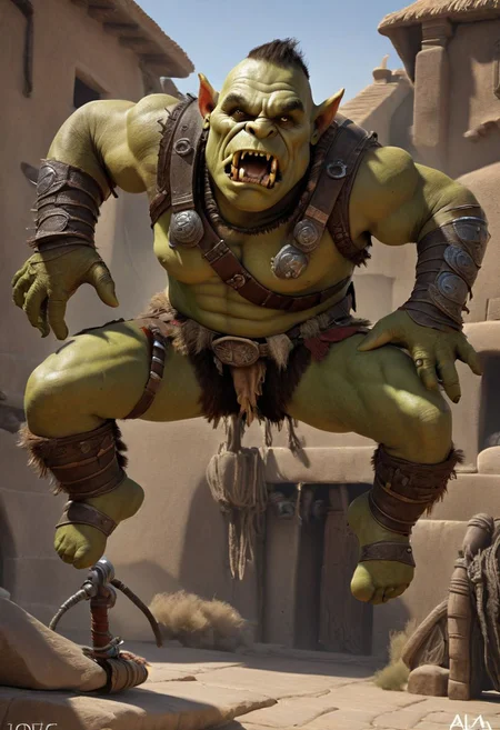 orc henjump <lora:_sdxl-henjump:1>