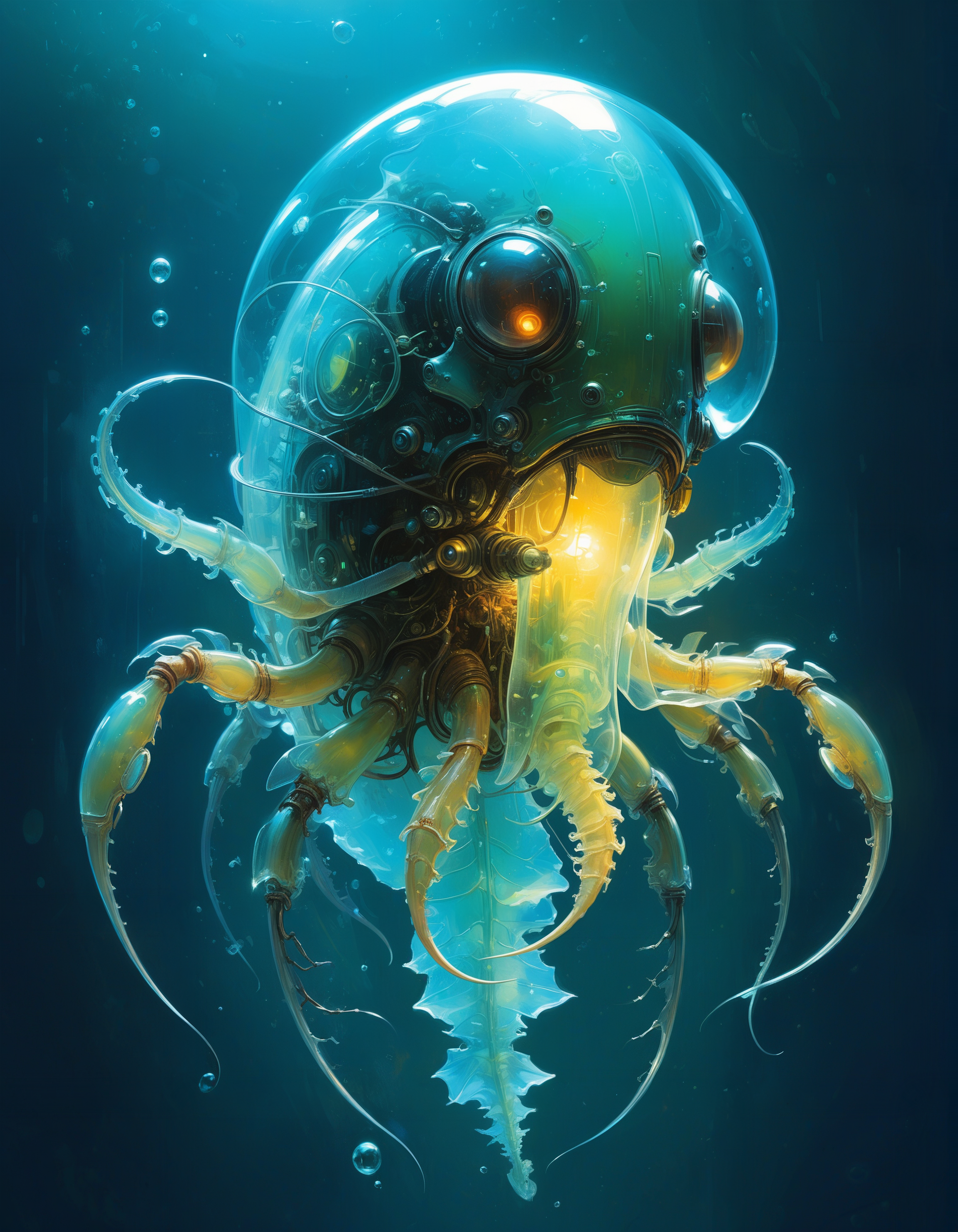science fiction, translucent bioluminescent creature, by Greg Simkins and Moebius , in the style of Adrian Ghenie, hyper detailed, intricate, poster art, Artstation,  (intricate details, masterpiece, best quality:1.4)
<lora:add-detail-xl:0.5> <lora:xl_more_art-full_v1:0.5>
