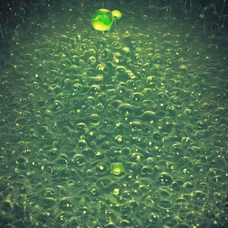 green slime, image of a big sign that say civitbot is you know what , civitai do their userbase badly and with more rainbow , and more glowing gold slime everywhere woo