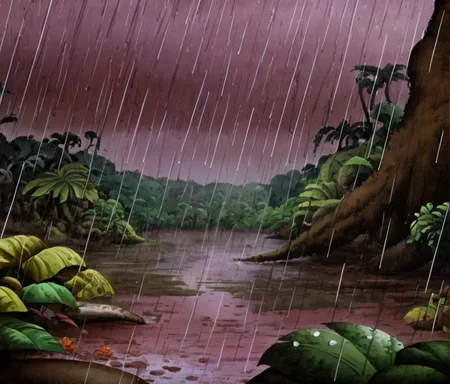 masterpiece,high resolution,8k,
fantasticplanet,scenery,landscape,rainforest,rain,jungle
,<lora:fantasticplanet-xl:0.8>,