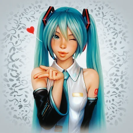 safe, masterpiece, very aesthetic, muhamaru yuni, realistic
BREAK 1girl, hatsune miku, v sign, blowing kiss, wink
<lora:MuhamaruYuni_NAIXL_v10:1>