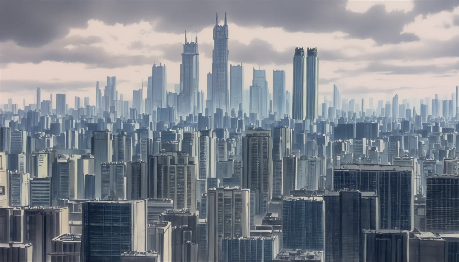 traditional media, highres, masterpiece, very aesthetic,8k,
anime screenshot, cityscape, daytime, cloudy sky, skyscraper, cyberpunk, anime coloring,
<lora:GITS 1995 Lycoris Illustrious 0.1:0.8>
