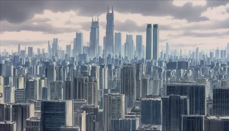 traditional media, highres, masterpiece, very aesthetic,8k,
anime screenshot, cityscape, daytime, cloudy sky, skyscraper, cyberpunk, anime coloring, 
  <lora:GITS 1995 Lycoris Illustrious 0.1:0.8>