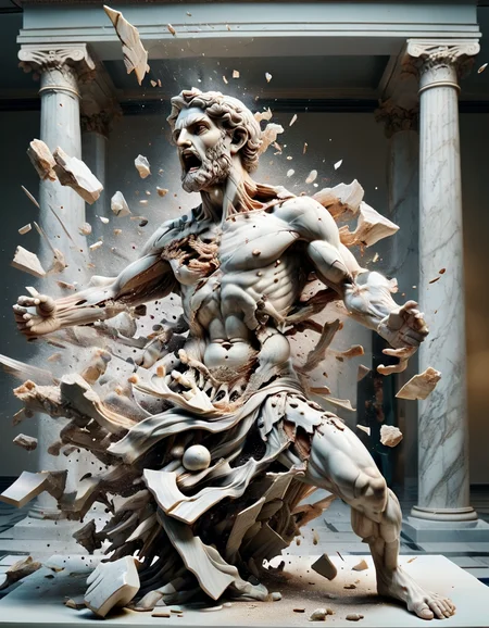 a full body greek marble sculpture, made of ral-vlntxplzn <lora:ral-vlntxplzn:1.2> in a museum