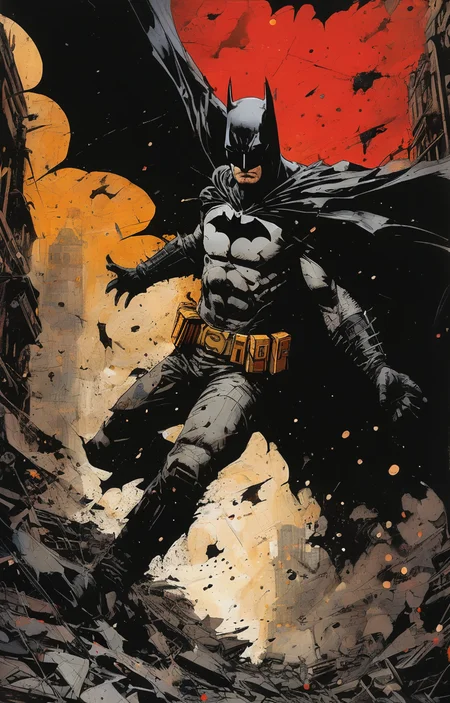 masterpiece,best quality,<lora:tbh236-sdxl:0.8>,illustration,style of  Frank Miller,batman tech genius teenage girl