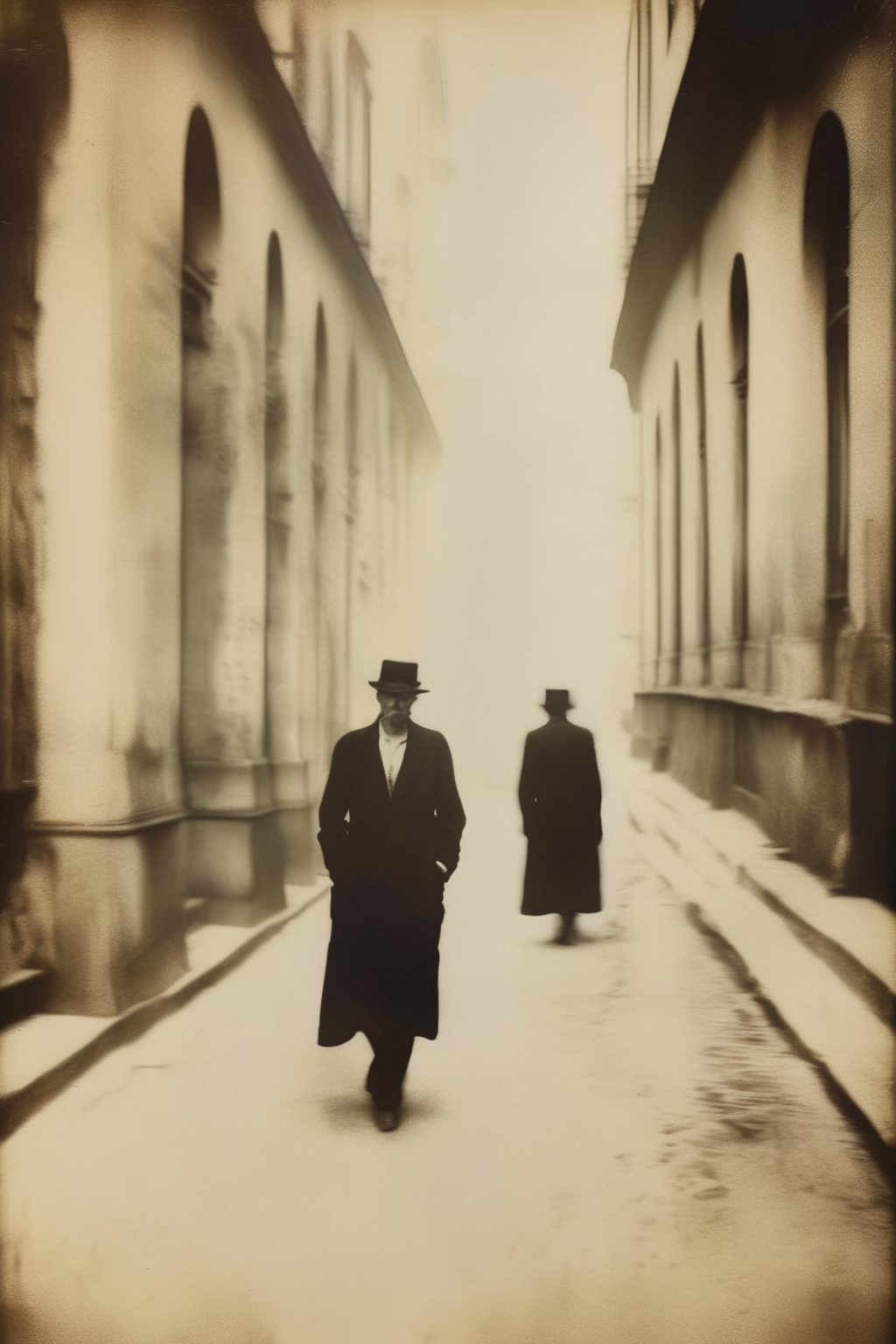 <lora:Ando Fuchs Style:1>Ando Fuchs Style - a haggard prophet walking through the streets of 1920s Munich, in the style of Deborah Turbeville