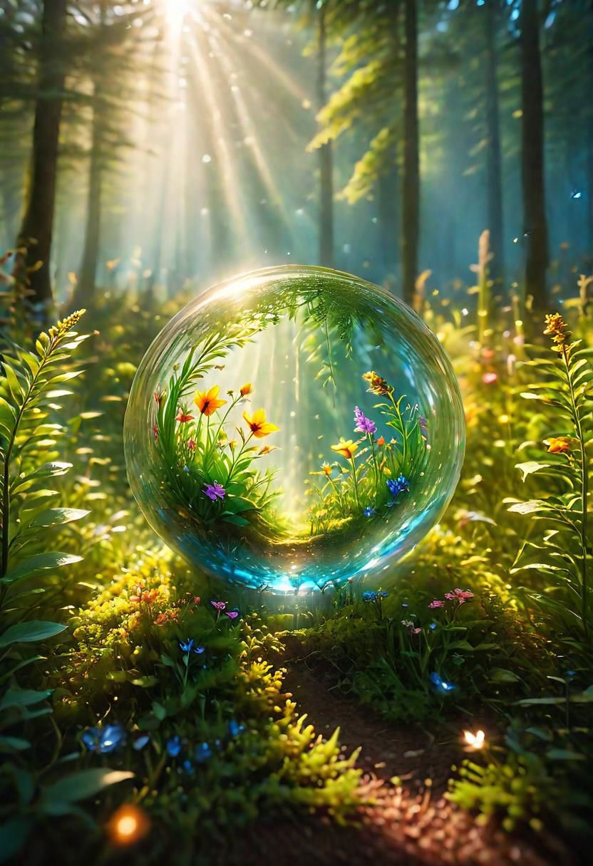 realistic, (a peaceful meadow, adorned with vibrant wildflowers and buzzing with the sound of bees, glass:1.5), (best quality, masterpiece, colorful, highest detailed), ultra detailed, 8k, (intricate details, hyperdetailed:1.15), (photorealistic:1.2), (raw photo:1.2), detailed, (official art, extreme detailed, highest detailed), soft nature lights, soft colors, (natural light, ray tracing, cinematic lighting, bloom, volumetric light), beautiful soft light,cinematic color, rim lighting, vibrant details,pore detail, hyper-realistic, hand, (low angle shot) ,super detailed, super realistic, super fine detail depiction, high resolution, stand,