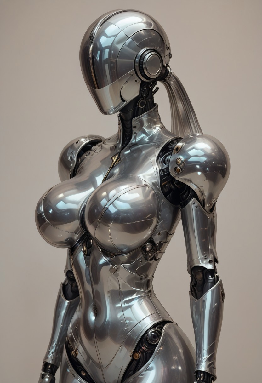 score_9, score_8_up, score_7_up, rating_safe, concept art, semi-realistic, 1girl, solo.
Young beautiful face, fit body, 
(Big breast), (round breasts:1.5), 
FaceLessMask, Faceless, Eyeless, Mask. 
Robot mask, Chrome mask.