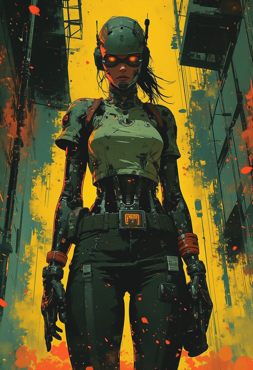 female etol ridiy erer nalomo? cyberpunk anime