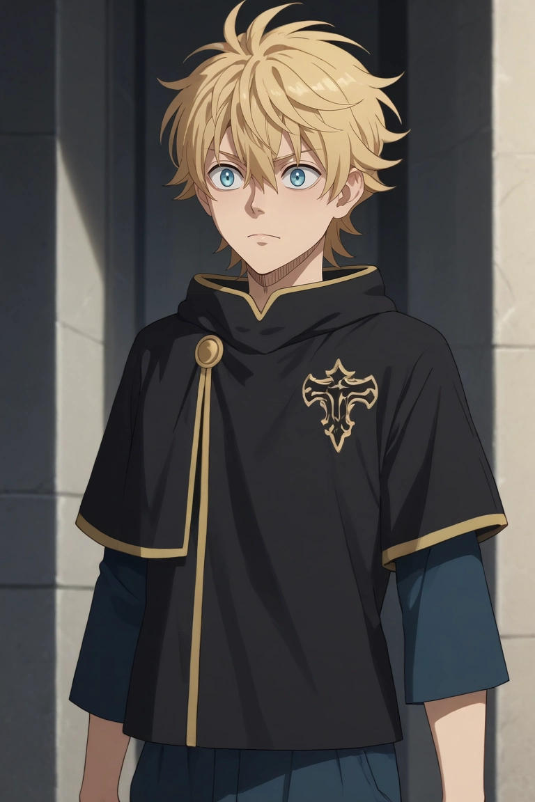 score_9, score_8_up, score_7_up, source_anime, rating_safe, , anime screencap, anime coloring, , , , 1boy, solo, male focus, <lora:luck_voltia_pony:0.88>, luck_voltia, blonde hair, blue eyes, short hair, hair between eyes, , , <lora:sdxl_lightning_8step_lora:1>