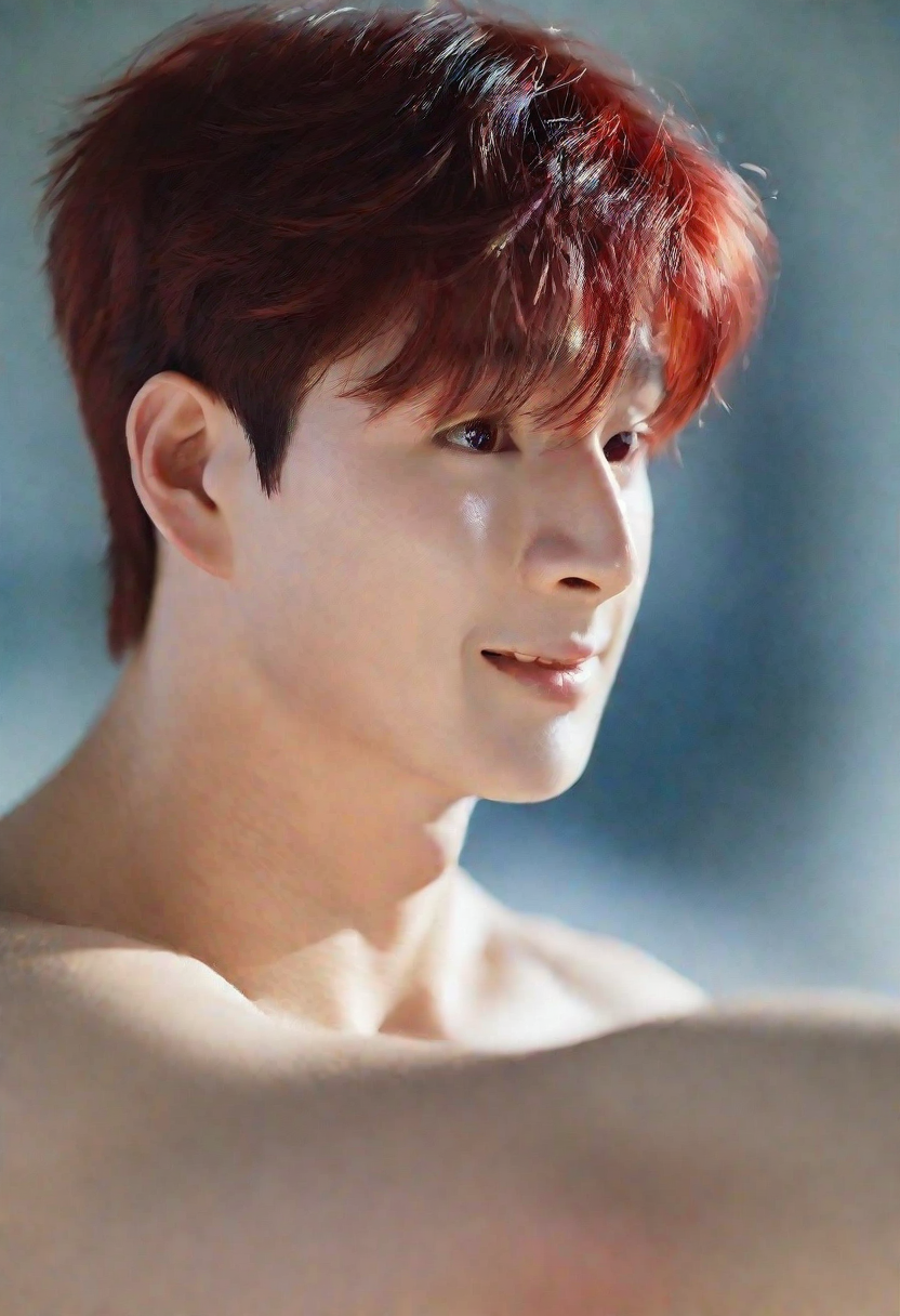 <lora:AsianGuy:0.8>, AsianGuy, (nodaeng:1.5), masterpiece, ultra-HD, cinematic lighting, photorealistic, (impressionism:1.5), high detail, depth of field, (blurred background), (dramatic lighting),masterpiece, best quality, very aesthetic,8k,masterpiece, best quality, realistic, masterpiece, best quality, 8k, breeze style, short hair,<lora:add_detail:1>, ((aesthetic_male_form:1.2, light skin)), (focus male), ((mature man:1.3)),
<lora:Breez_Style:0.95>, breeze style, shiny skin, fair skin, smooth skin, dynamic view,<lora:PenisQuiron_illus:0.8>, , tougo asagaki, red hair, red eyes, young face, male face, smile