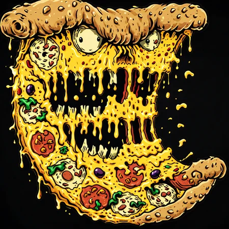 <lora:monster_foodXL:0.8>,monster_food, masterpiece,high resolution,detail,
pizza, food, no humans, food focus, pizza slice, solo, cheese, open mouth,pizza slice monster