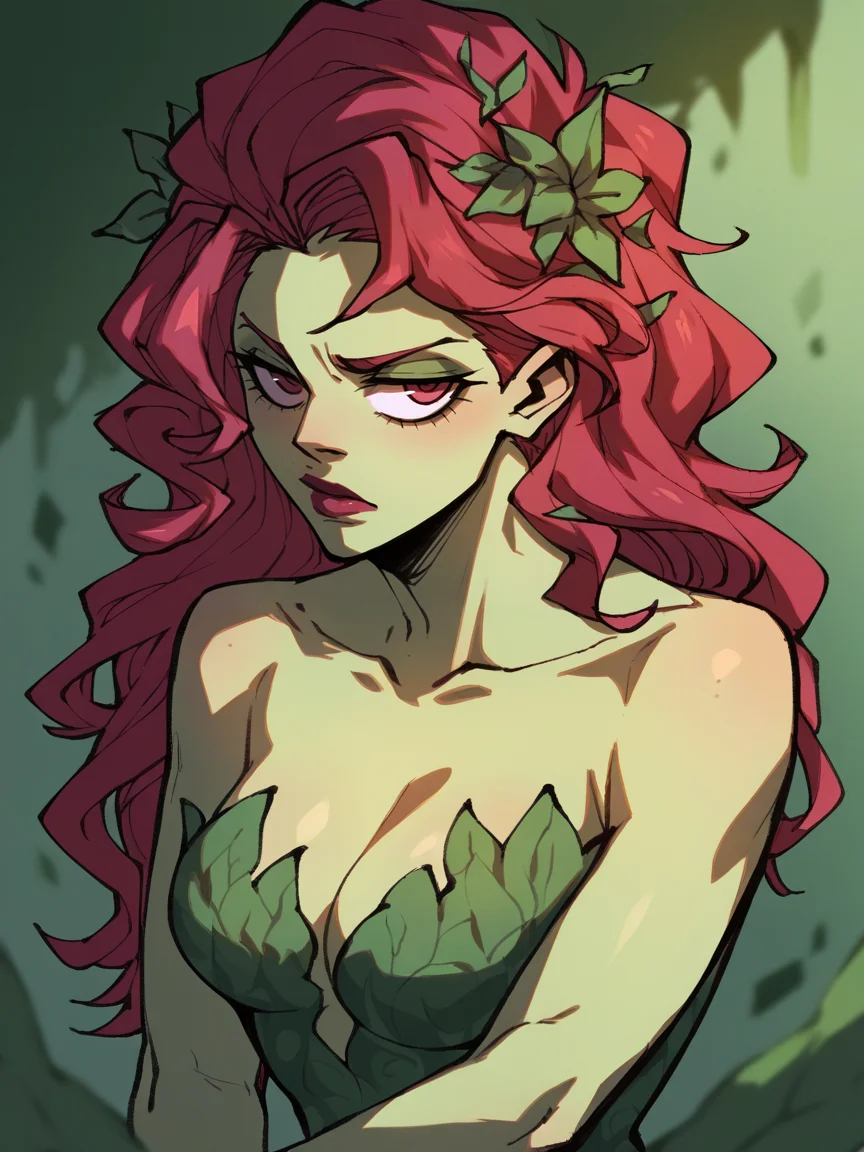 score_9, score_8_up, score_7_up, score_6_up, score_5_up,   <lora:h4ruk4m1XLP:1> h4ruk4m1, 1girl, poison ivy, solo