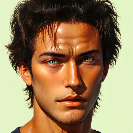 Rykan, 1boy, realistic, solo, male focus, portrait