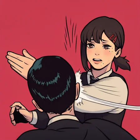 score_9, score_8_up, score_7_up, score_6_up, score_5_up, score_4_up, <lora:kobeni-higashiyama-ponyxl-lora-nochekaiser:1> , kobeni higashiyama, black hair, hair ornament, hairclip, mole, mole under eye, ponytail, short hair, brown eyes, <lora:batman_slap:1>, 2girls, slapping, slapping motion, motion lines, masterpiece, highres
