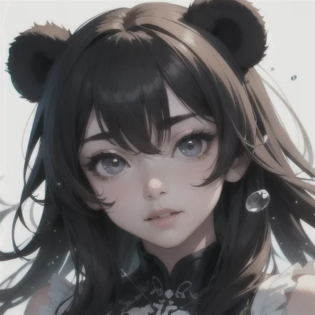 masterpiece, best quality, panda, large eyes, (cartoon), upper body, splashing, abstract, psychedelic, (neon:0.8), extremely detailed, (white background:1.3), ink, (creative:1.3), intricate detail, (pretty face), dynamic lighting, natural lighting, (black:1.3),(white:1), photorealistic, sy3 <lora:Sy3:0.35> <lora:ink-0.1-3-b28-bf16-D128-A1-1-ep64-768-DAdaptation-cosine:1>
