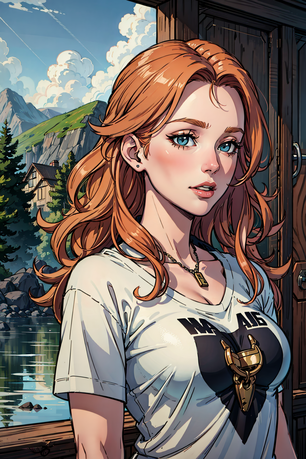 forest, 1girl, solo,
BREAK
EPefCornelia, <lora:EPefCornelia-000007:0.7>, (T-Shirt Design: Nautical Charm:1.3)
BREAK
(masterpiece:1.5), illustration, 4k, 8k, natural lighting