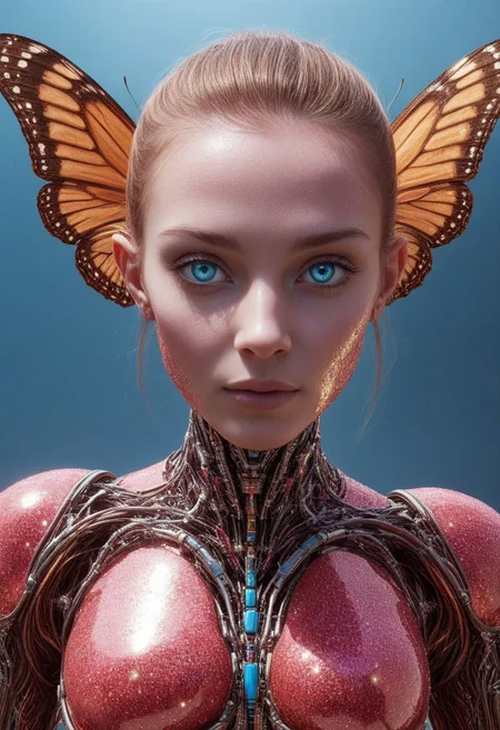 (1 apel, a humanoid apple, apple in humanform, with big puffy blue eyes, super adorable and cuteness overload face:1.37), (the apple's mouth open wider, laughing out loud, intricate detailed multi colors candies skin textures, cute elf ears and butterfly wings, blood vessels are made of electric cables with a very bright electric aura:1.37), intricate detailed apple, daytime, (glitter on top, cloudy, clear sky as background:1.37), pink soft pastel color tone, dreamy ambiance, splash water, (original, unique, masterpiece, highest quality, ultra details:1.37), clear photo, Clear focus, incredible lifelike, surreal, awards winning photography, trending on artstation, out-of-this-world, highest resolution, 8k, ultra realistic, real life photo realistic, realism, immaculate micro details, colorful, rich colors, best colors, perfect composition, perfect proportion, breathtaking, depth of field, intricate detailed background, perfect background, artistic style, cyberpunk elements, fantasy style, no human, sfw,
