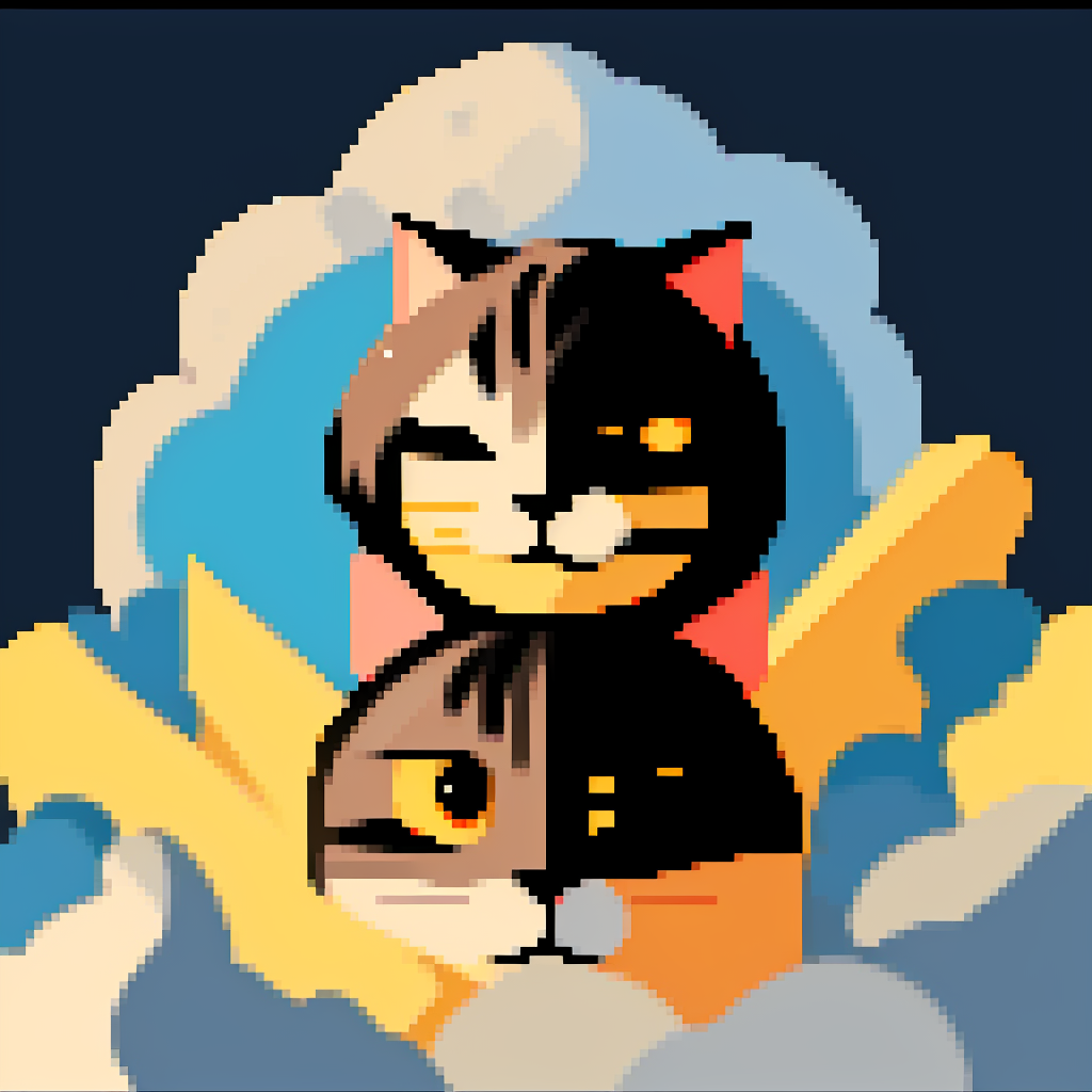 <lora:Weather_Icon_Style-10:0.95> weather_icon, cat_head, one eye closed, smirk, in cloud,<lora:LCM_SD15:1.0>