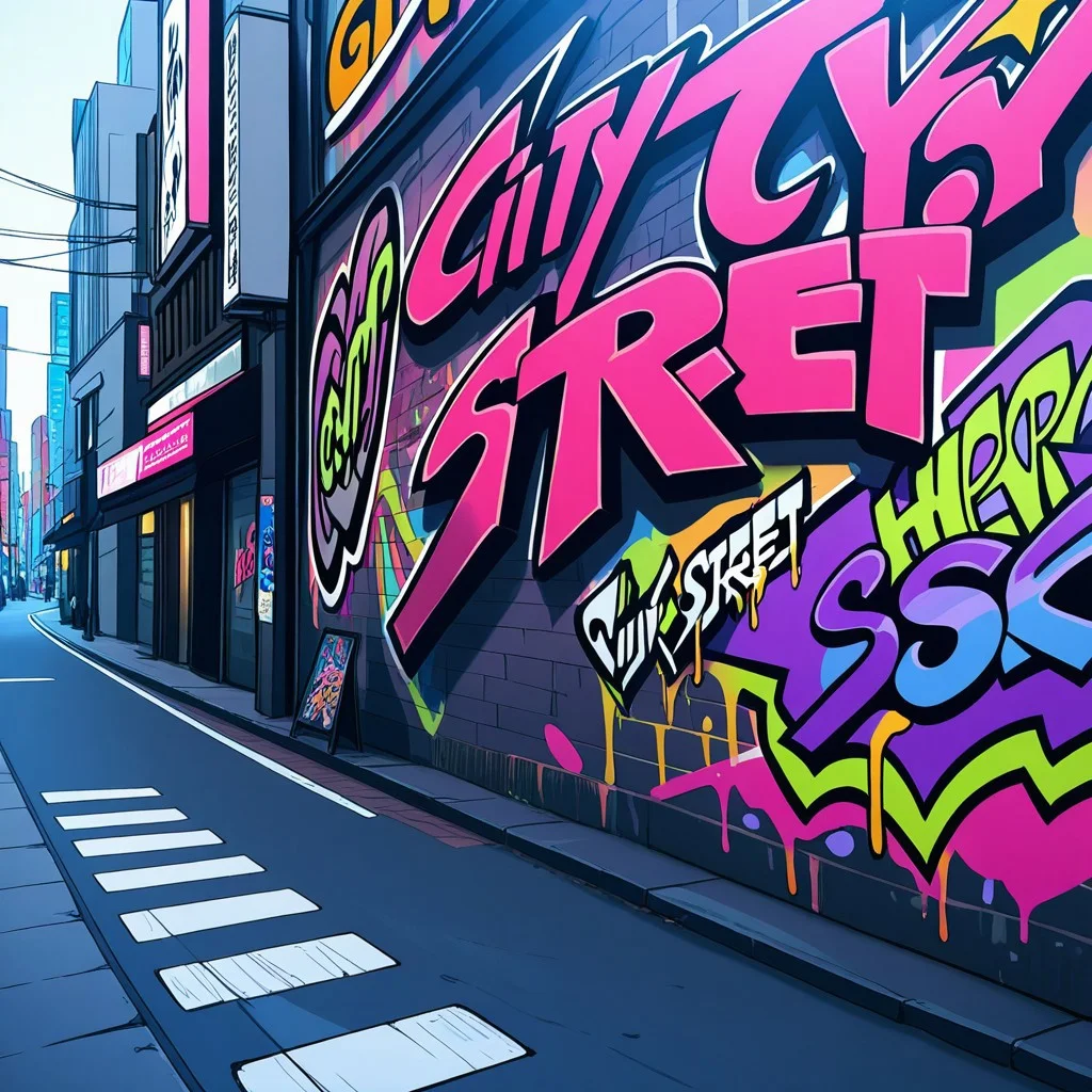 City street, graffiti, City Street Background, Hip Hop themed background,