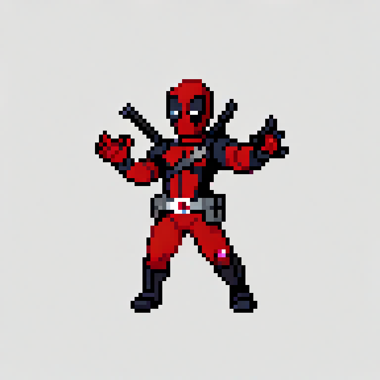 deadpool
 <lora:pk_trainer_xl_v1-1:0.8>
 simple background