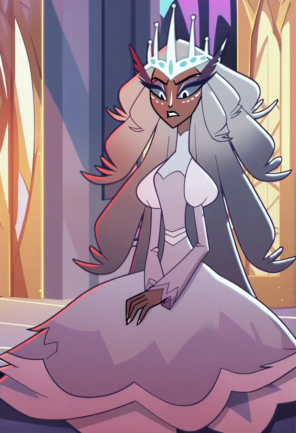 1girl, <lora:sera_hazbin_hotel_ponyxl_v1:0.8>, sera, solo, sitting, turtleneck dress, juliet sleeves, puffy sleeves,
BREAK
score_9, score_8_up, score_7_up, score_6_up, screencap