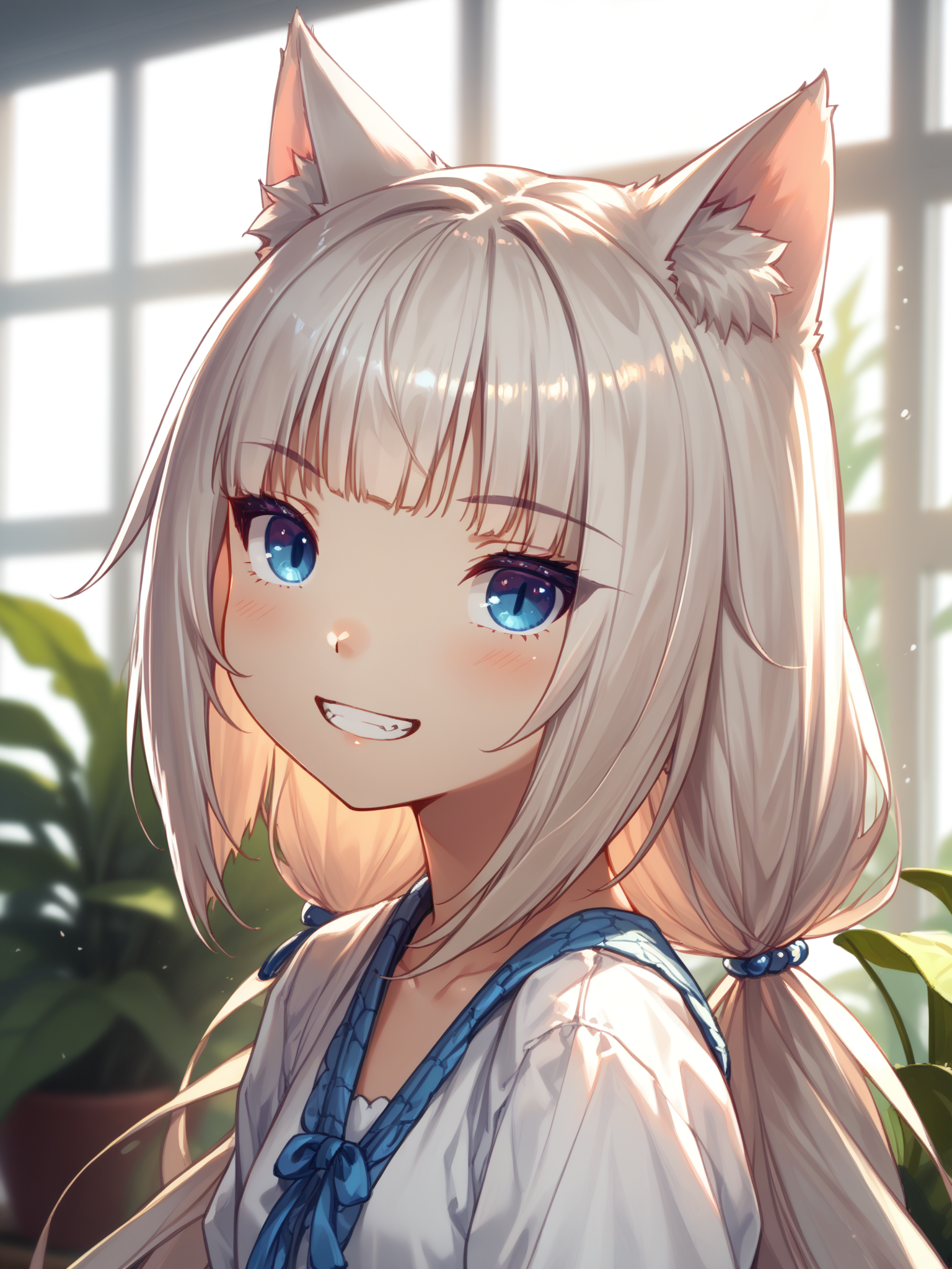 (upper body, solo focus:1.2) <lora:happy_tentacle-vanilla-v0.1-000010:0.9>, ht_vanilla, (cat ears, cat girl, very long hair, blue eyes:0.8) (petite:1.2), <lora:Shed_The_Skin's StS_age_slider_v1_initial_release:-1.25> ( :1.1) ( , , (confused :1.2) , grin , :1.1) indoors, ((dawn :0.6), :0.8), (open window :0.9), (furniture:0.9), , (sidelighting:0.5), (light rays, light particles:0.5) , , , ( :0.9), greenhouse, plant, (vegetation:1.2) ( :0.8) score_9, score_8_up, score_7_up, score_6_up, score_5_up, score_4_up, ( [(realistic, photorealistic:1.3):(realistic:1.2):16] [(3d:1.2)::14] :1) <lora:LUUNA's Lunas-NijiJourney-SDXL-B2:0.35>, nijijourney <lora:prgfrg23's Counterfeit-V3.0 Style SDXL_LoRA_Pony Diffusion V6 XL:0.6> <lora:mfcg's mfcgXL:0.12> <lora:reweik's gyokai(himehajime)_PonyXL_style_v01:0.14>