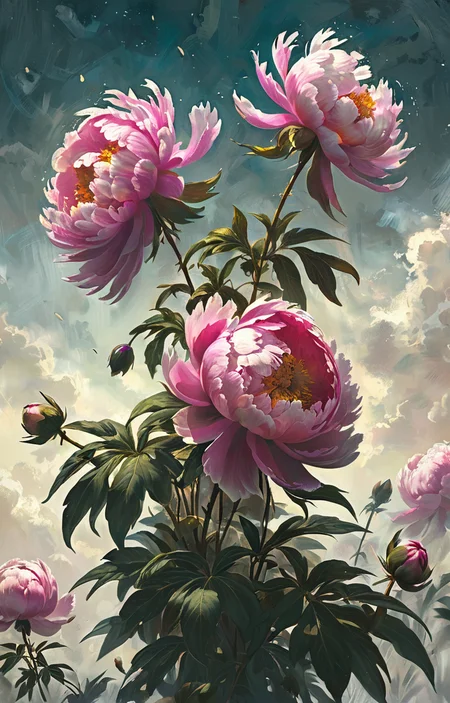 masterpiece,best quality,<lora:tbh334-sdxl:0.6>,illustration,style of Anato Finnstark decaying peonies