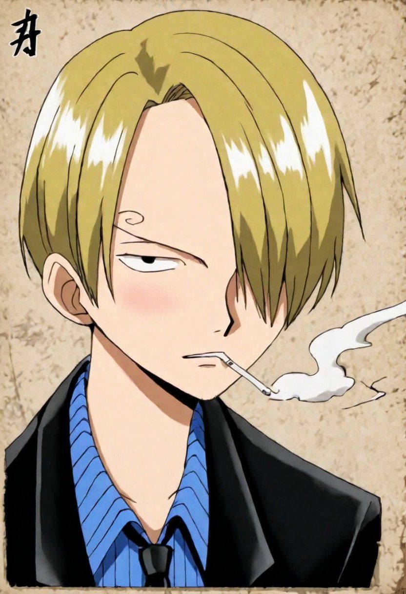 Old,Portrait, Smoke,Blueblack