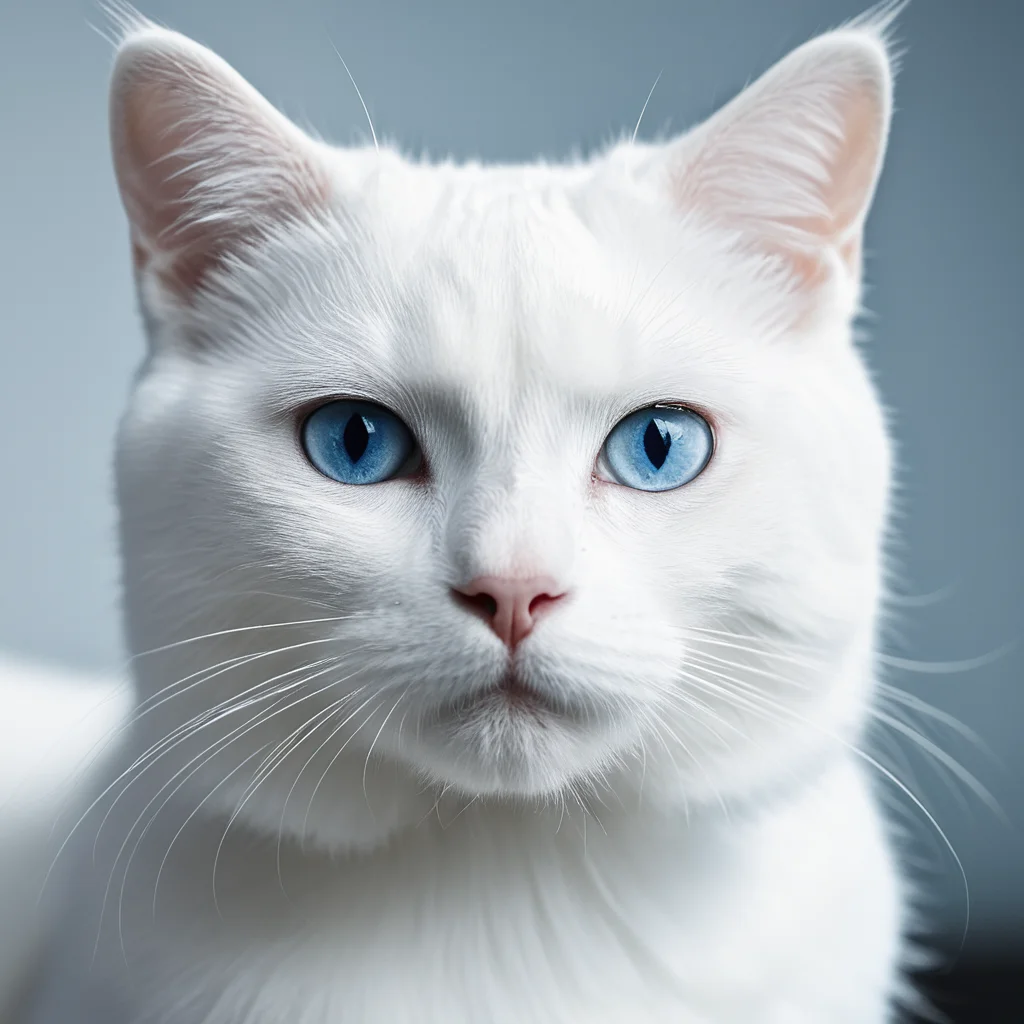 cinematic film still of <lora:High-key lighting Style:1>
bright light, bright, a white cat with blue eyes looking at the camera High-key lighting Style,solo,looking at viewer,simple background,monochrome,greyscale,no humans,animal,watermark,border,cat,slit pupils,web address,close-up,realistic,animal focus,whiskers, shallow depth of field, vignette, highly detailed, high budget, bokeh, cinemascope, moody, epic, gorgeous, film grain, grainy