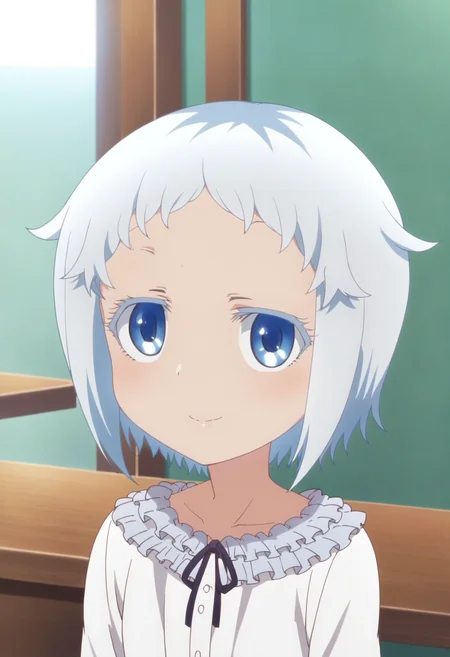 score_9, score_8_up, score_7_up, score_6_up, score_5_up, score_4_up , anime coloring ,BREAK source_anime, anime,screencap,
1girl, solo, hakuas, white shirt, <lora:PonyXL Hakua V1:1>
indoors, upper body,
smile, looking at viewer,