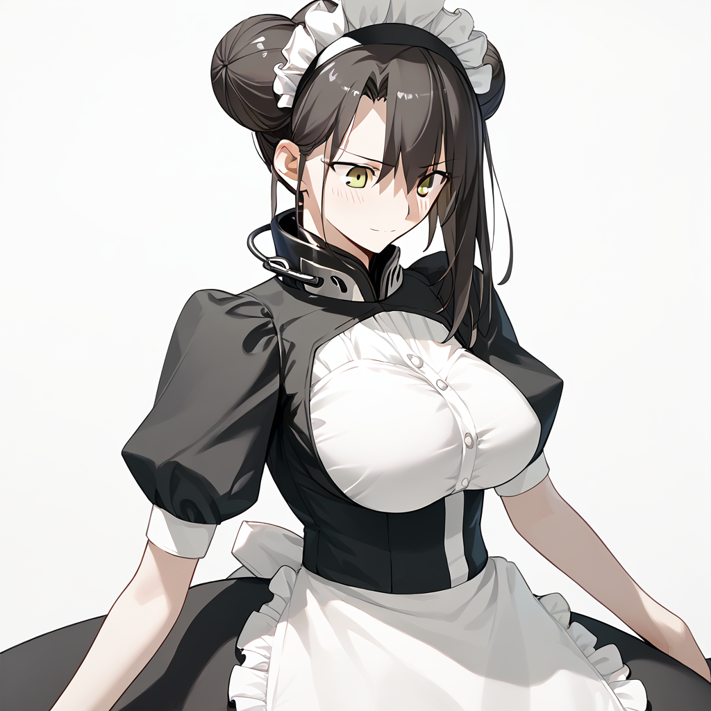 <lora:Takeuchi_Takashi_PonyXL_style_v01:1>
<lora:agent.pony:1>
score_9 , score_8_up , score_7_up , source_anime , 
masterpiece , best quality , ultra-detailed , 
BREAK
agent \(girls' frontline\), maid
1girl , woman , huge breasts , light smile , light blush , ((jeanne d'arc (fate)):0.5)  , 
long black hair  , maid dress ,  
looking down