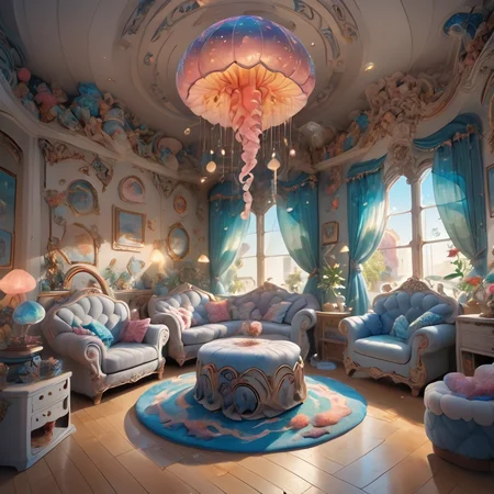 masterpiece,score_9,score_8_up,,score_7_up,
jellyfishstyle,room,interior,
<lora:jellyfish-pony:0.8>