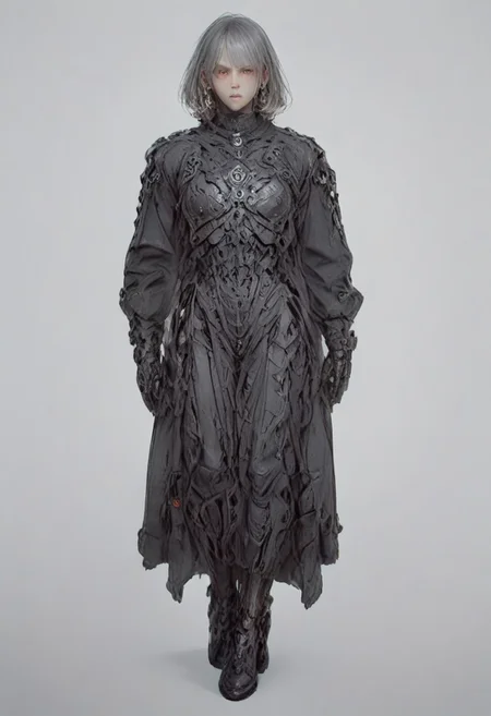 Full body portrait, angry expression, looking at camera, standing, feet visible, normal human proportions,
man, tall smart person, royal soldier, royal military, regal being,
ornate uniform, (white and gold porcelain royal celestial clothes), holding scifi weapon, mechwear, commando uniform, crystal details in armor, crystal ornate earrings, crystal jewelry, details fractal armor,
((((crystallization of the face)))), teeth made of quartz, ((((eyes made of ulexite)))), hair made of Fanlike acicular-fibrous crystal groups, thin crystal hair, flowing white fractal hair, large perfect eyes, crystal iris, eyes made of crystal, ((white porcelain skin)), (white_skin), glowing clear eyes, celestial eyes, interweaving techno-anatomical and fractal elements, Ellen Jewett's intricate sculptural craftsmanship, no eyebrow hair,
dynamic lighting highlighting multifaceted textures, cinematic post-processing for an exquisite visual narrative, breathtaking surreal masterpiece,
sci-fi royal palace setting, single source lighting, low light setting, dark room, intense lighting,