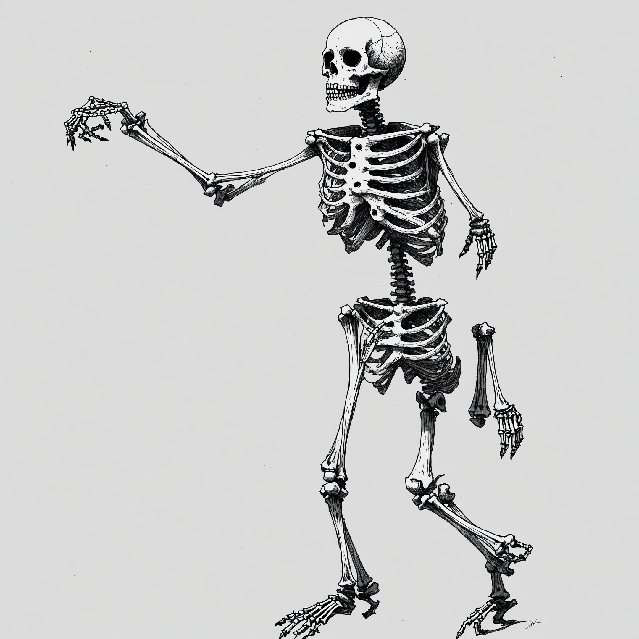 <lora:DarkInkAI:1> DarkInkAI, dancing skeleton, inksketch