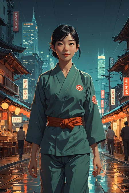 by Emiliano Ponzi and Atey Ghailan in the style of Artur Nikodem and Noriyoshi Ohrai