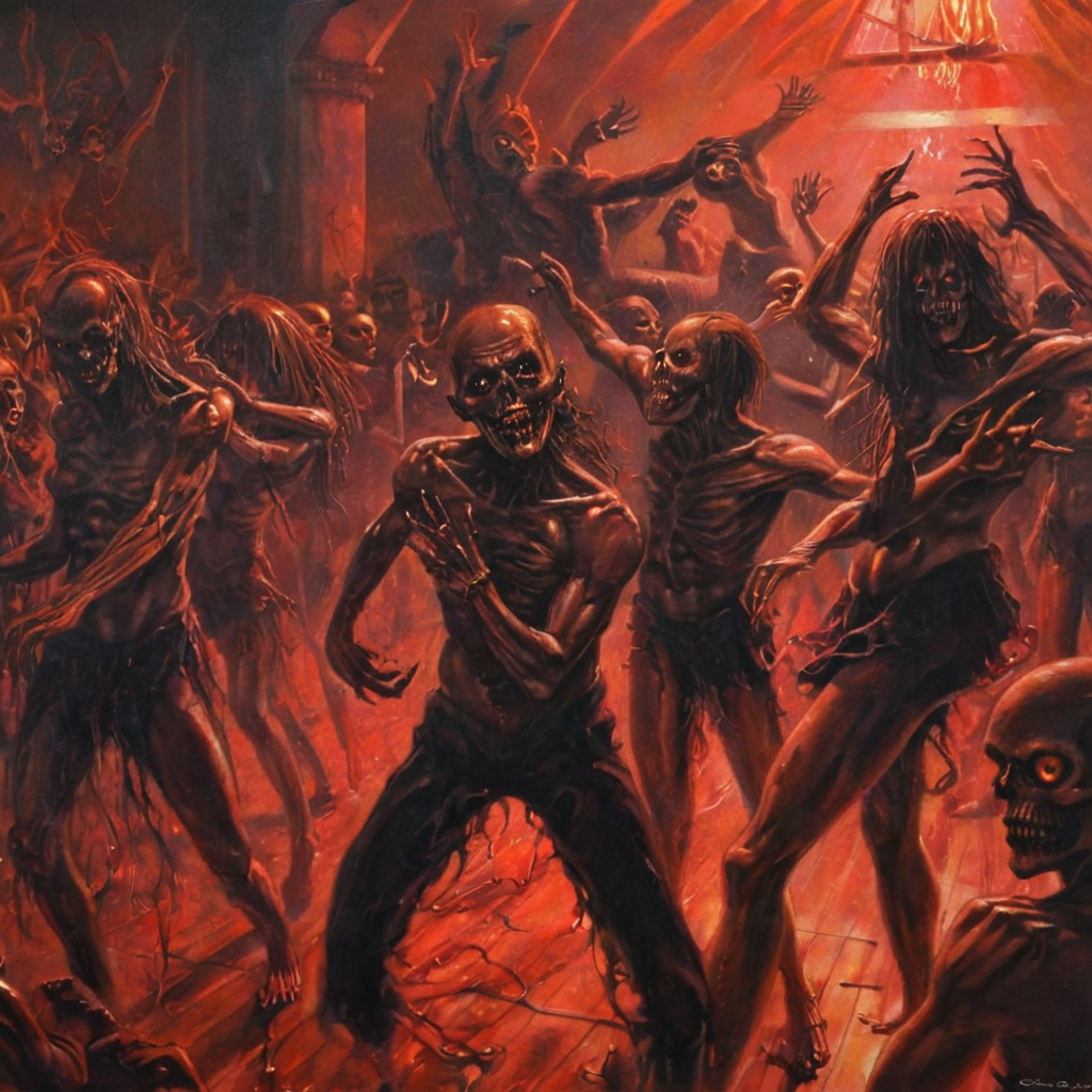 Realistic detailed Painting of creepy dancers in demonic techno club
<lora:EdobHell2_XL_v1.0:1>