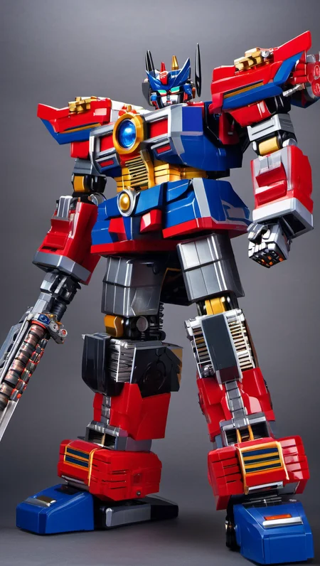 (RARS:0.8), (best-proportions:1.2),best quality, masterpiece, ultra-detailed, super robot ,(large size robot:1.5), glowing eyes, (full body:1.2), clenched hand, mechanical parts, robot joints, (Detailed eye description:1.2),(huge mechanical weapon:1.3), (detailed weapon description:1.2),(huge mechanical gun:1.2), (holding weapon :1.6) <lora:srdxl_v2k:0.4>