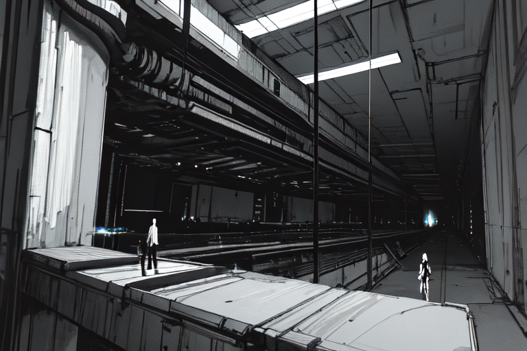 highly insanely detailed, masterpiece, top quality, best quality, highres, 4k, 8k, RAW photo, (very aesthetic, beautiful and aesthetic),  
tsutomu nihei,nihei_tsutomu,blame!,blame gakuen!,abara,TNstyle,sidonia_no_kishi,(deep horizon,stairs,giant room,city ruins,sidonia \(ship\),lab),light particles,cables,tubes,industrial pipes,cyberpunk,vast scenery,perspective,futuristic, 
<lora:blameLora_v10:1>, 
(1girl:1.3), 
solo focus, 
Car Parking,road,concrete,parking,âââ