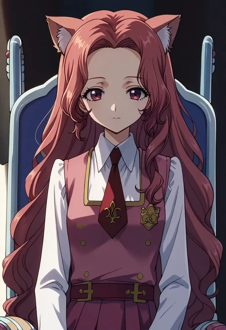 score_9, score_8, score_7, nanally, long sleeves, dress, school uniform, necktie, red necktie, ashford academy school uniform, wheelchair,