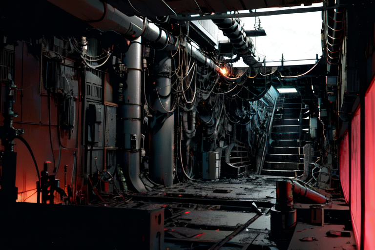 highly insanely detailed, masterpiece, top quality, best quality, highres, 4k, 8k, RAW photo, (very aesthetic, beautiful and aesthetic),  
tsutomu nihei,nihei_tsutomu,blame!,blame gakuen!,abara,TNstyle,sidonia_no_kishi,(tunnel),letterboxed,bones,steam,fog,foggy,air conditioner,drainpipe,light particles,tentacles,wire,buildings,dark sky,black sky,concrete walls,metal walls,toha heavy industries,bridge,clouds,machinery,gauna,gauna mech,cables,tubes,industrial pipes,dark background,futuristic,science fiction,dystopia,destroyed,empty,flock,decrepit, 
<lora:blamev2:0.5>, 
(1girl:1.3), 
solo focus, 
set in a quiet hospital room, with a single patient bed, medical monitors, IV stands, soft lighting , at sunset,radiant gold background,soft pink background,dark navy background,(solid color background,color fusion background,fluorescent background),âââ