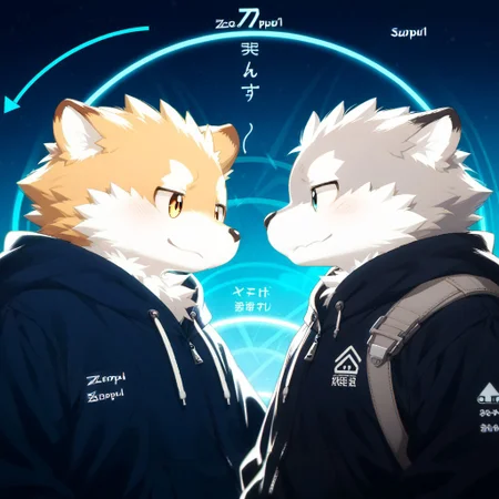 score_9, score_8_up, score_7_up, zPDXL3, ((((sdgs4by zuppu11)))), 2boys, duo, furry focus, cute, kemono, detailed background, rating_safe