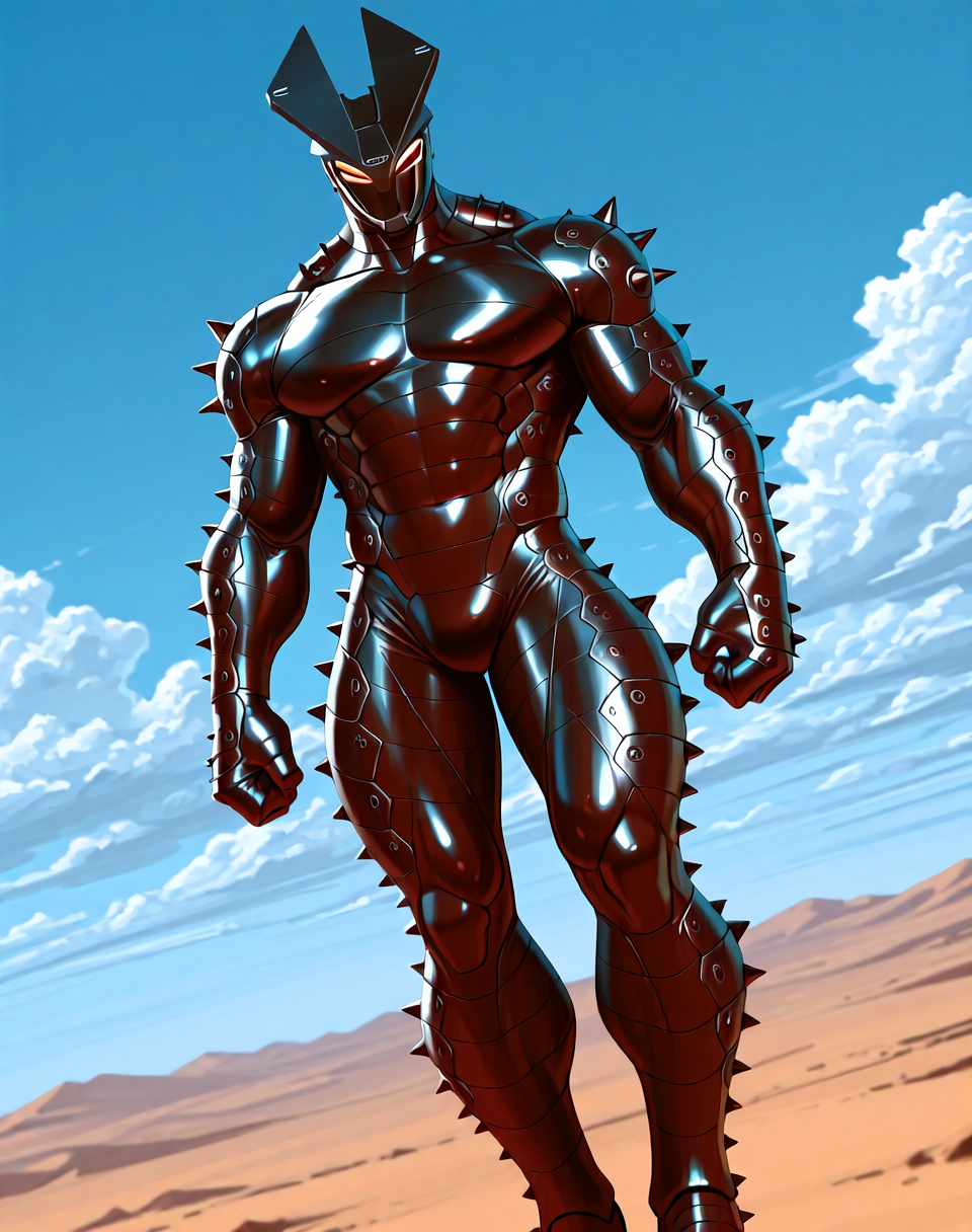 <lora:Destroyer_(Marvel_Comics)_(Illustrious)_(AD):1> Destroyer, muscular, armor, 
((
exterior, science fiction, blue sky with clouds, Asgard, 
dutch angle, dynamic action, male focus, solo, fully armored, villain, hyper glossy armored body, hyper glossy body, sexy male physique, solo, powerful, superiority, hyper muscular, 
)),
BREAK: very awe, aesthetically pleasing, masterpiece, best quality, amazing quality, very aesthetic, depth of field, absurd details, depth of field, atmospheric rendering, natural shading, soft shading,
BREAK: lazympos, lazypos (3),