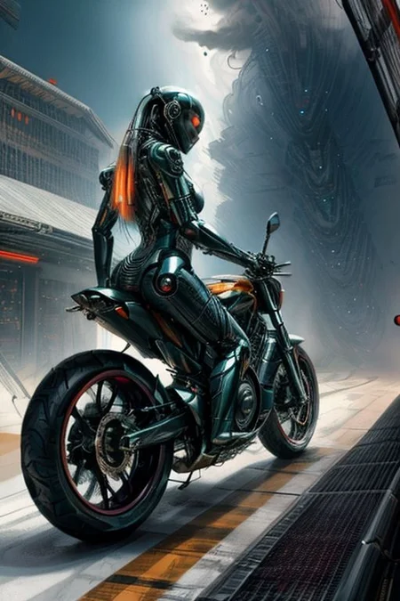 2150 year artificial intelligence,having sex ,on a motorbike