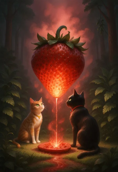 masterpiece, best quality,    
strbrry, cat,   (greyscale:0.5)